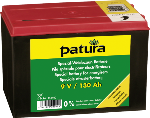 Speciale batterij 9V/130Ah