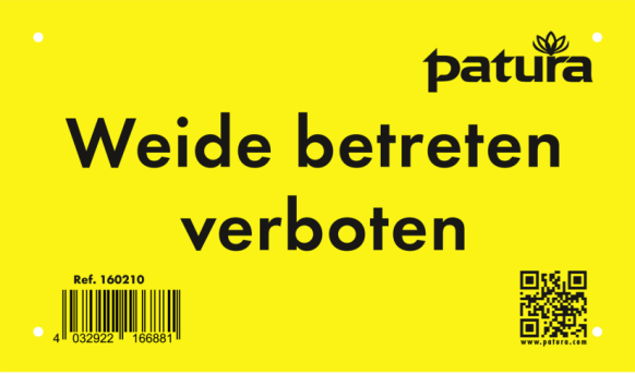 Waarschuwingsbord" weide betreden verboten" FR