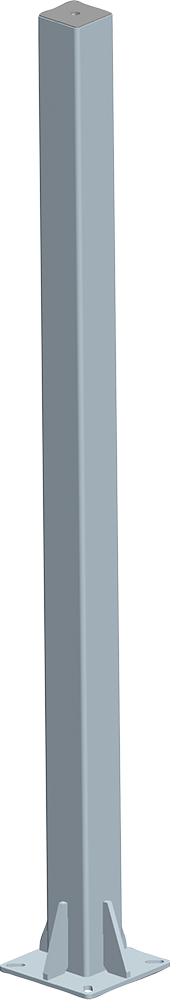 Paal kwadraat 90 mm l=1,65 m, bodemplaat