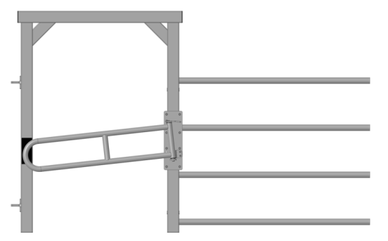 Inschuifdeel  met frame, R4incl. Eenweg poort, enkelvoudig