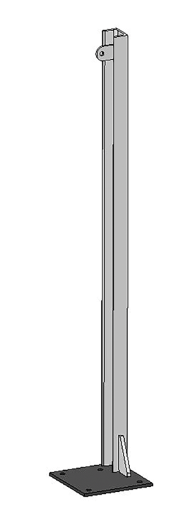 U-profiel 65x42mm 1,20 m bodempl. rechts