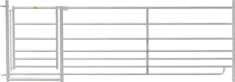 Steekfix hek met poort, B = 2,75 m