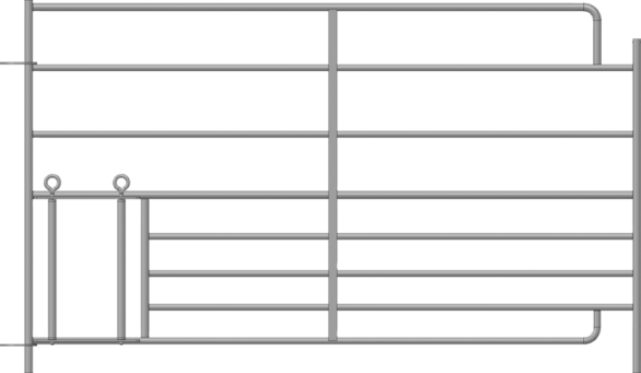 Steekfix hek XL met lammeren kruipgat8 buizen, B=1,83m