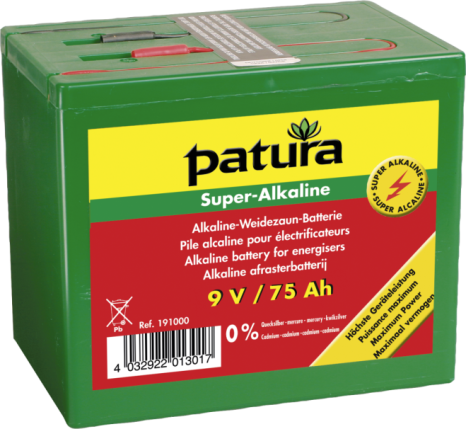 Super alkaline batterij 9V/75Ah