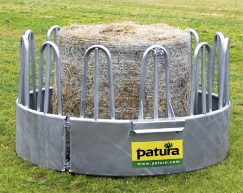 Ronde ruif voor paarden, 12 voederplaatsbekleed plaatstaal
zonder driepuntsophanging