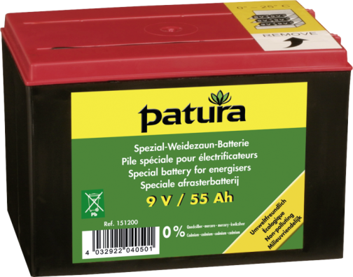 Speciale batterij 9V/55Ah